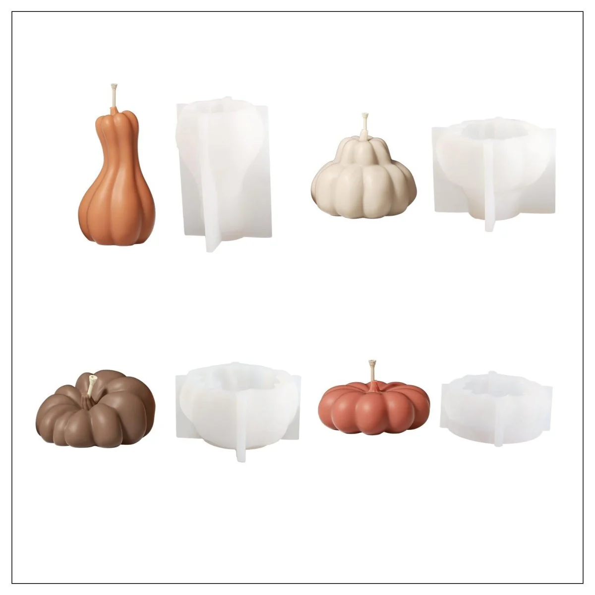 The Pumpkin Parade Candle Silicone Mold Collection - Image 12