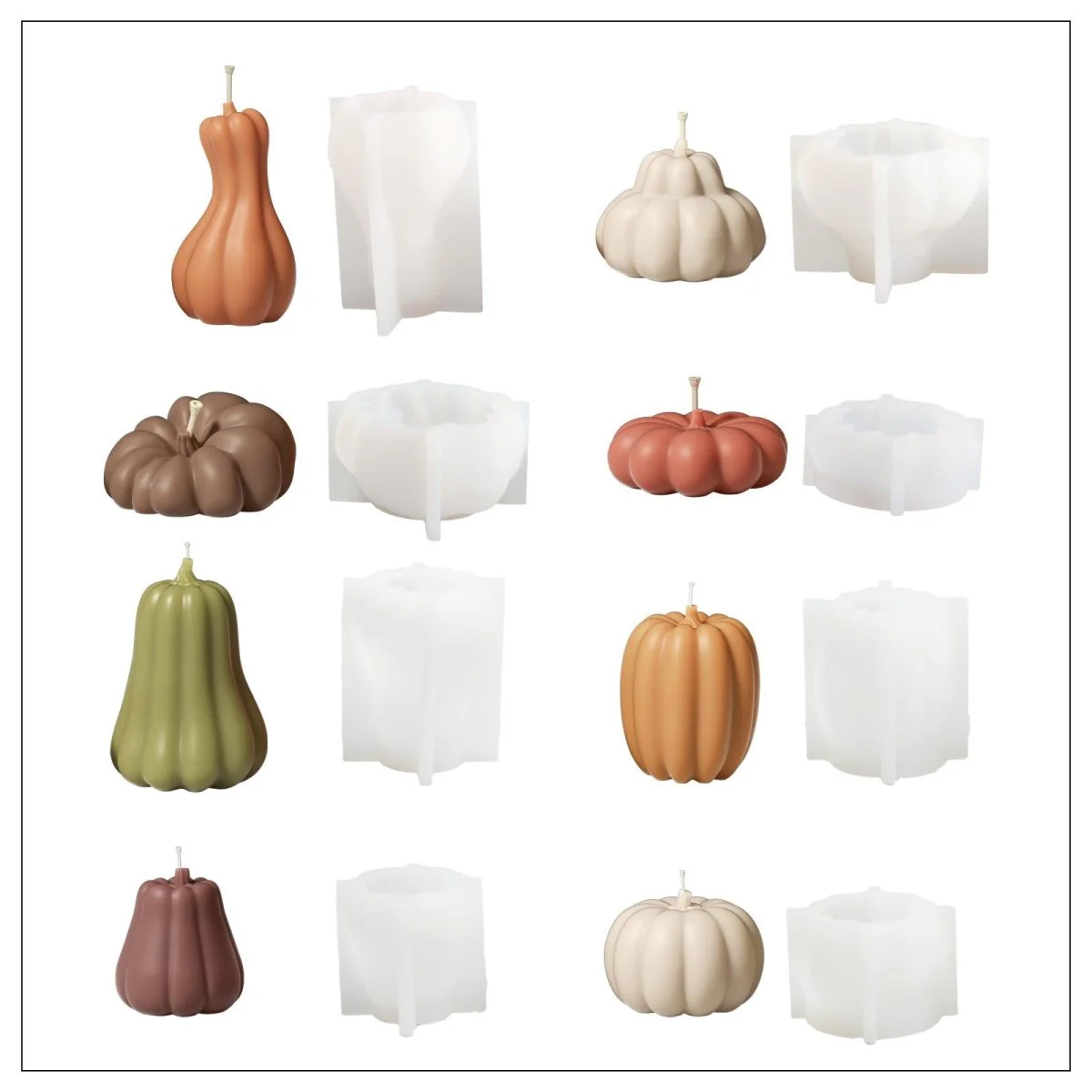 The Pumpkin Parade Candle Silicone Mold Collection - Image 14