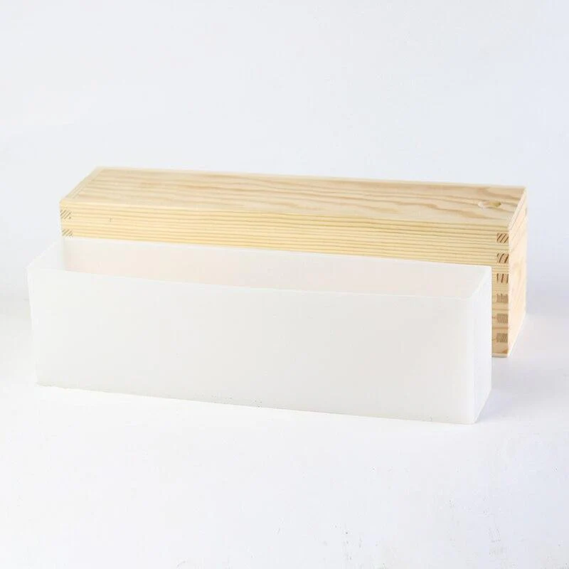 Rectangular Silicone Loaf Mold with Wooden Box - Image 4