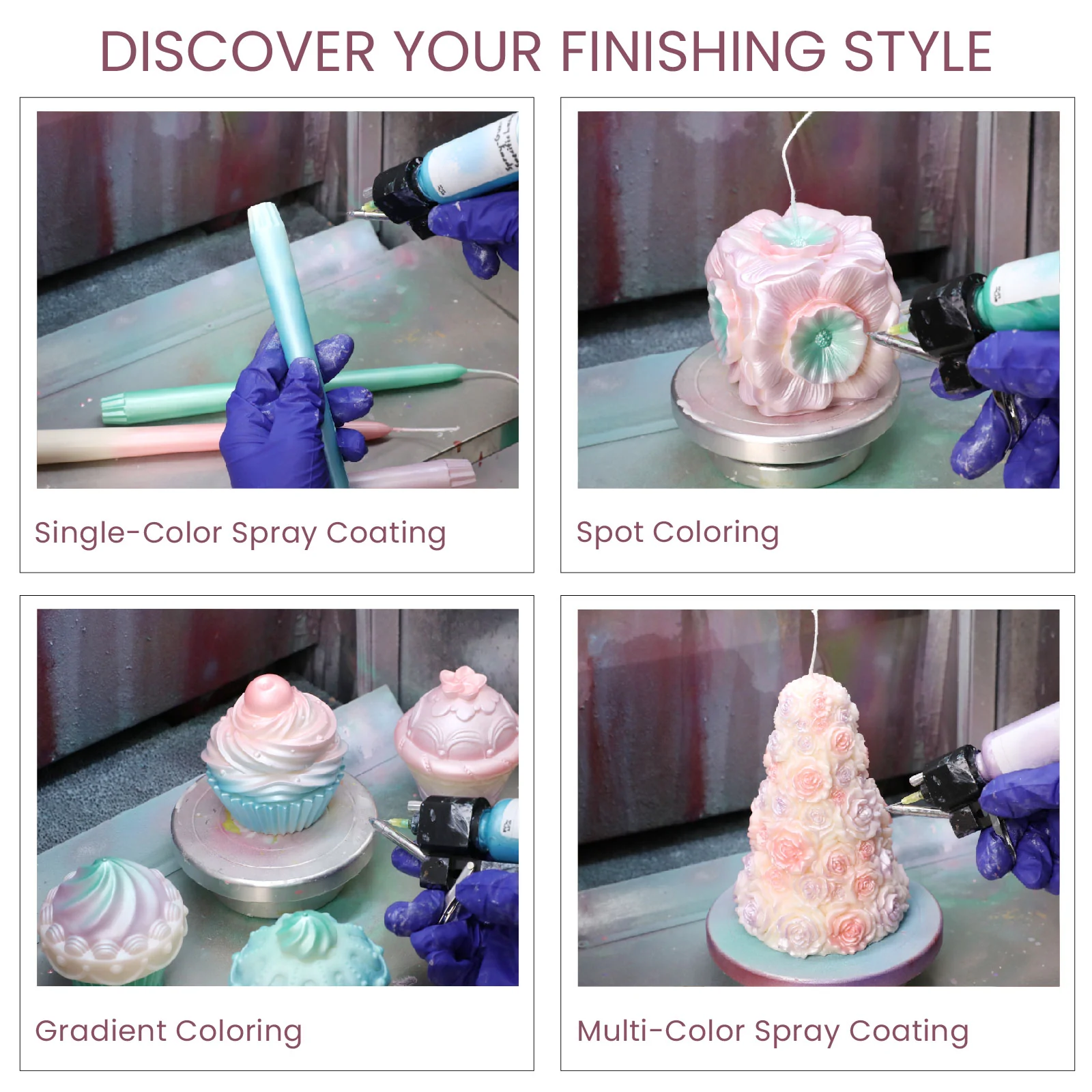 Refill Candle Lacquer for Airbrush - Pastel Garden Palette - Image 8