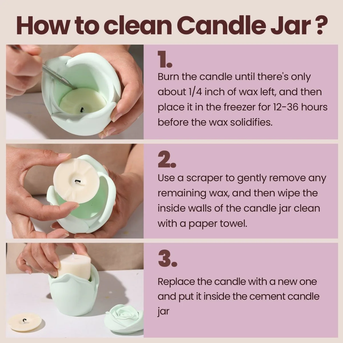 Rose Reverie Candle Jar Silicone Mold with 3oz Candle Refill Mold - Image 10