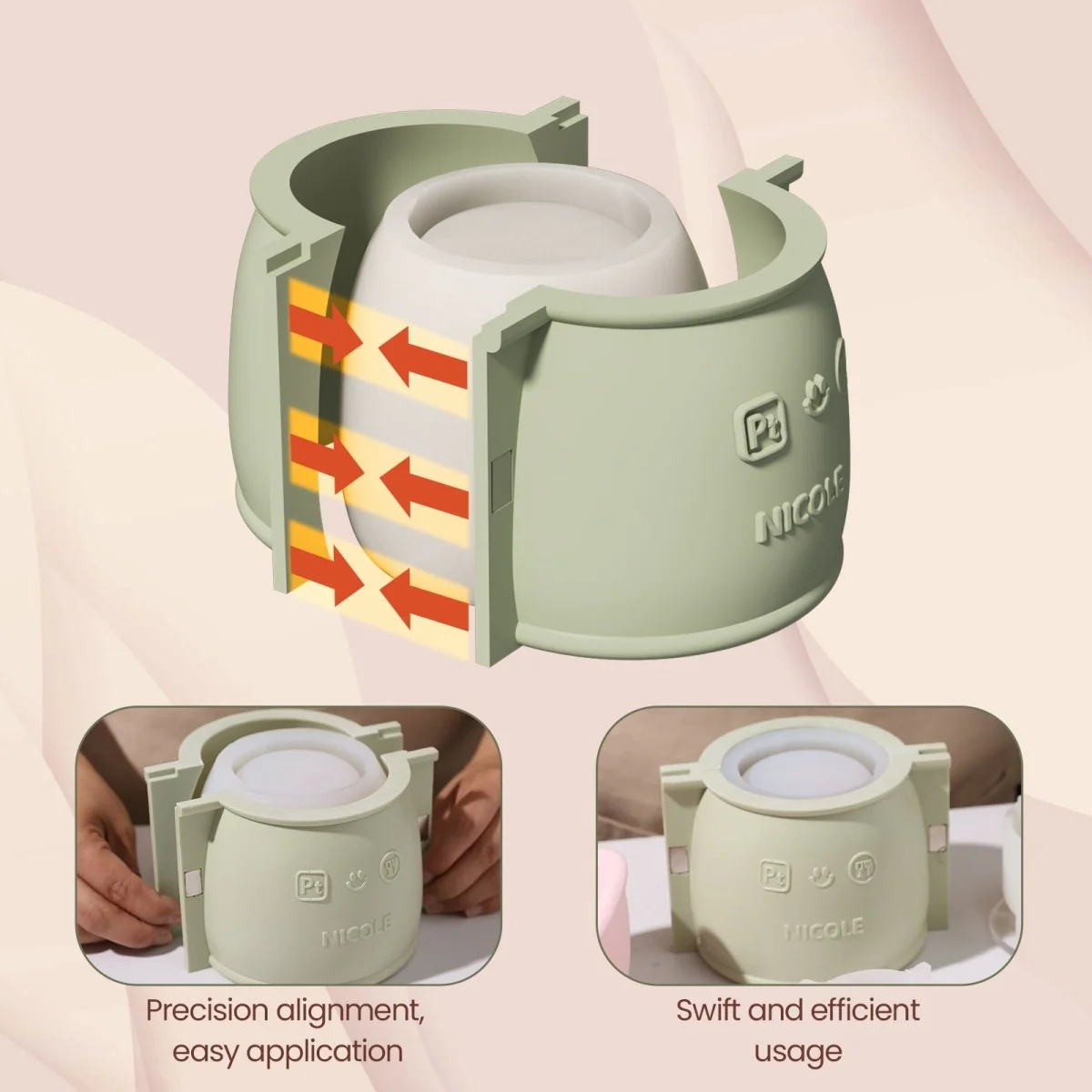 Rose Reverie Candle Jar Silicone Mold with 3oz Candle Refill Mold - Image 9