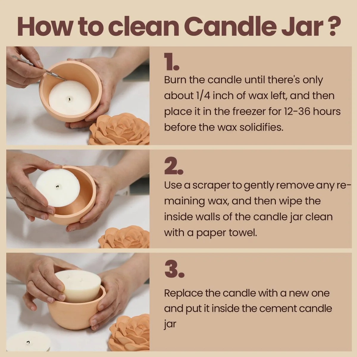 Crowning Rose Candle Jar Silicone Mold & 7oz Candle Refill Mold - Image 11