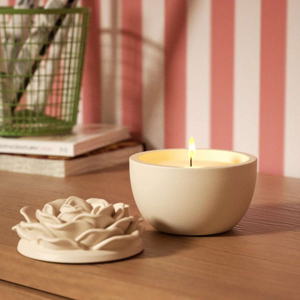 Crowning Rose Candle Jar Silicone Mold & 7oz Candle Refill Mold - Image 5