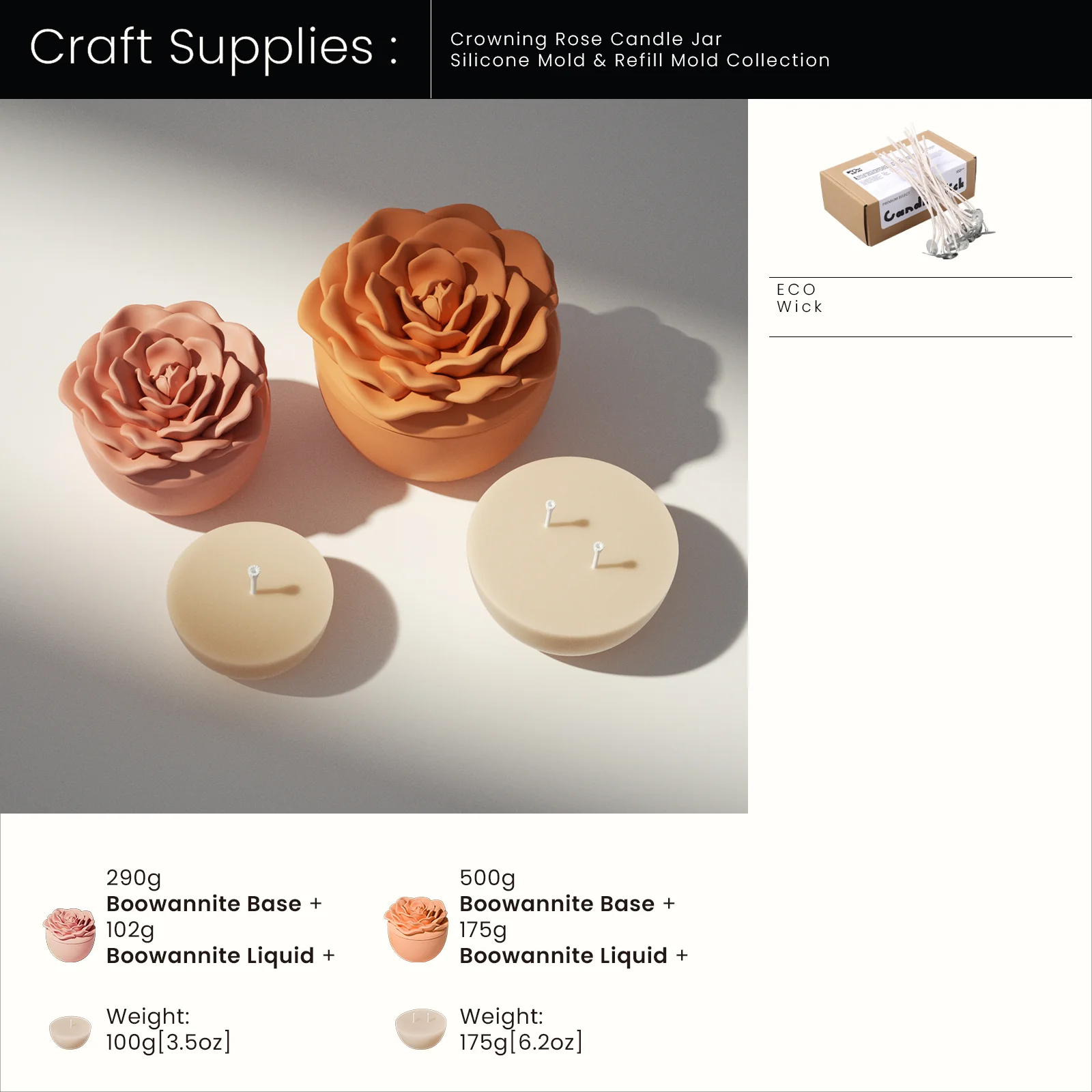 Crowning Rose Candle Jar Silicone Mold & Refill Mold Collection - Image 12