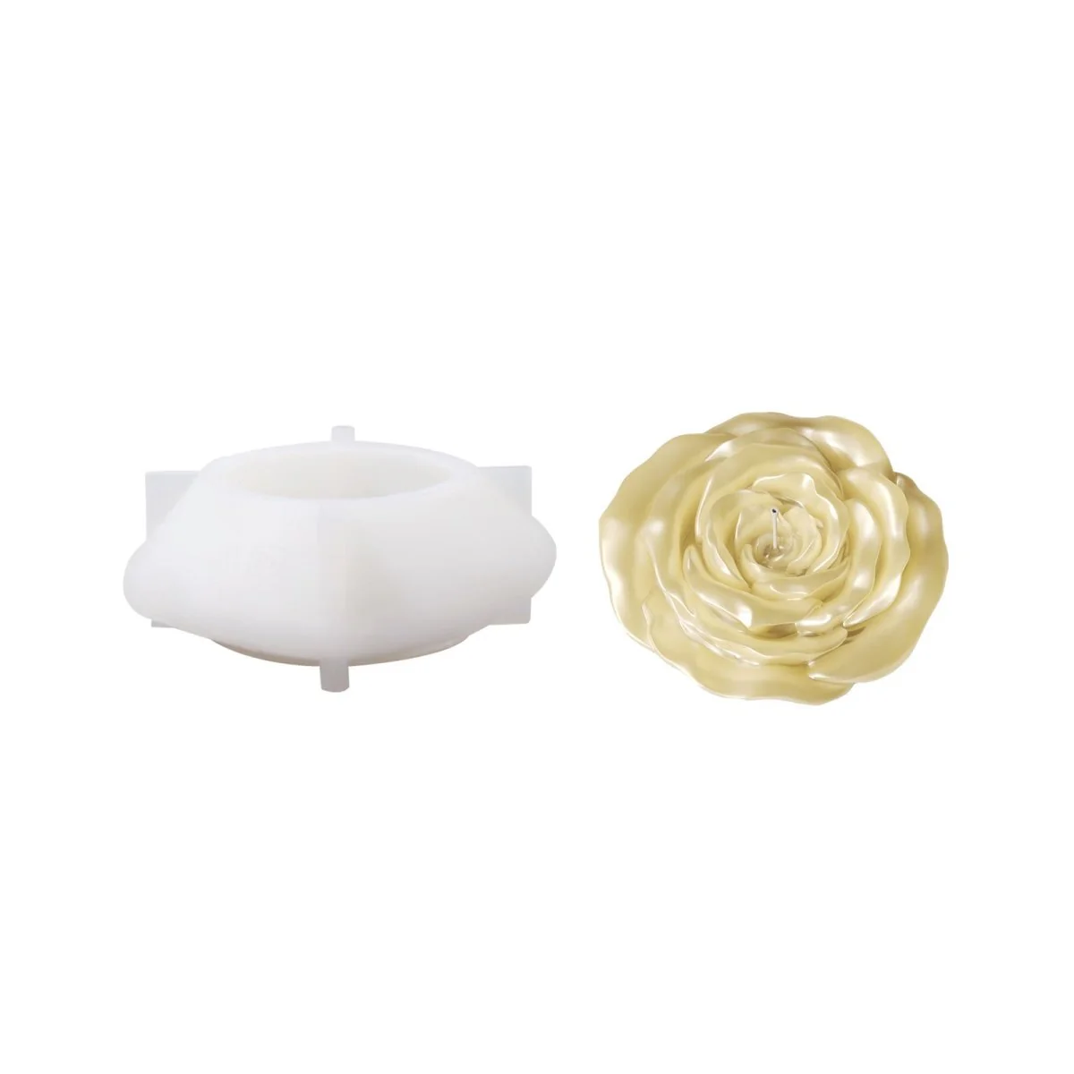 Velvet Bloom Rose Candle Silicone Mold Collection - Image 13