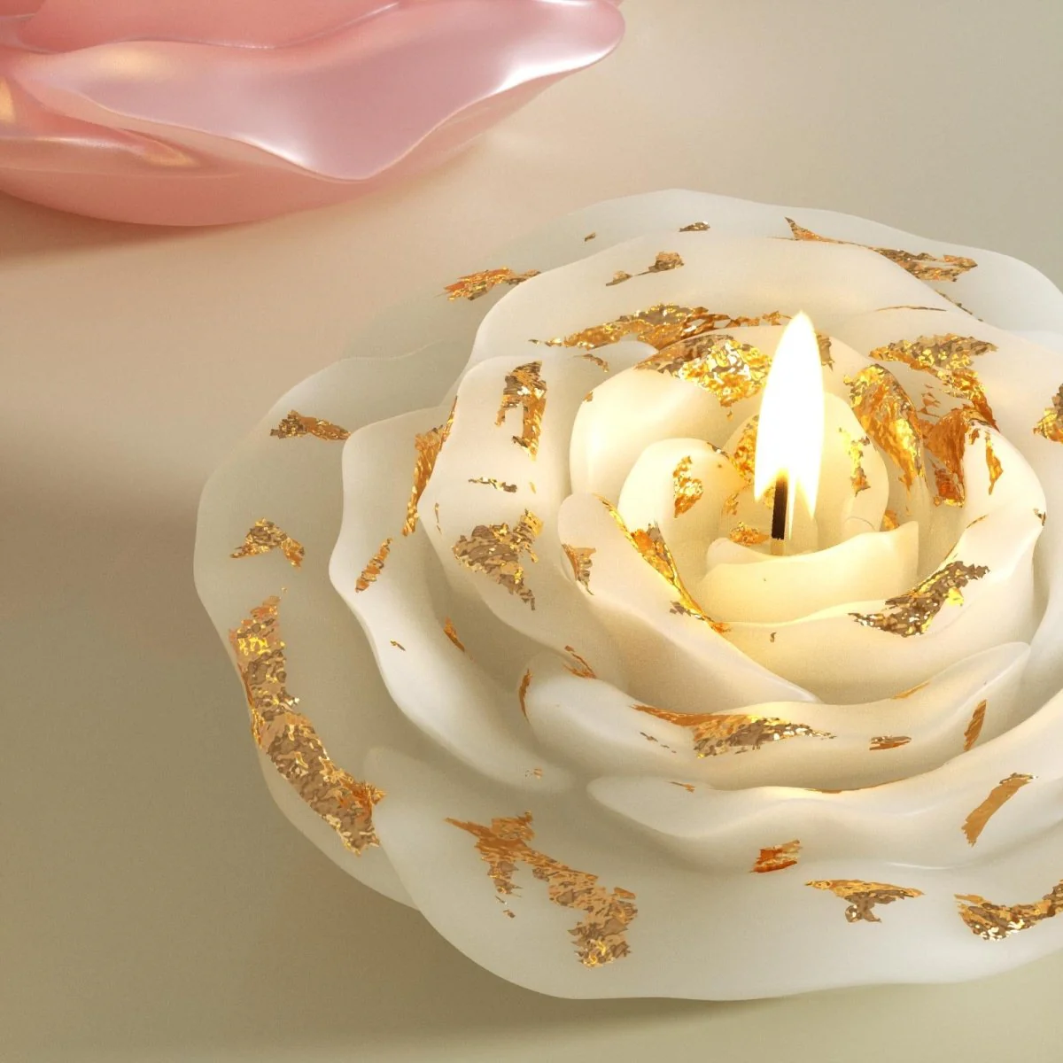 5'' Velvet Bloom Rose Candle Silicone Mold - Image 5