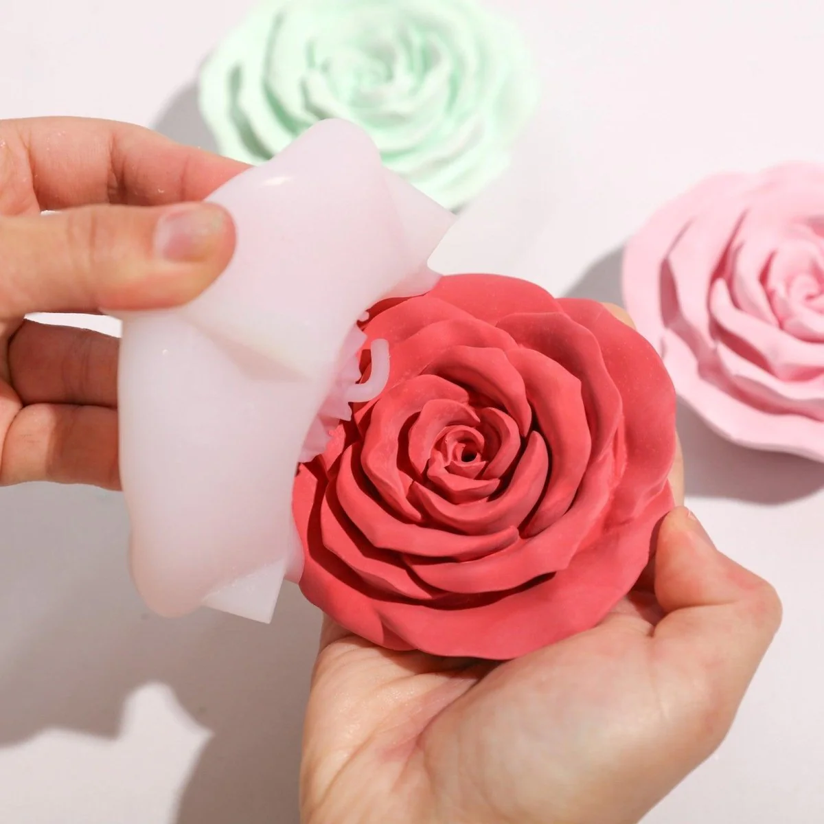 Serene Rose Incense Holder Silicone Mold - Image 2