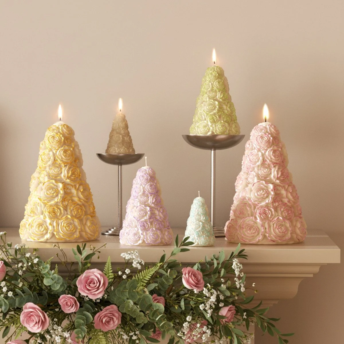 Rose Tree Candle Silicone Mold Collection - Image 8