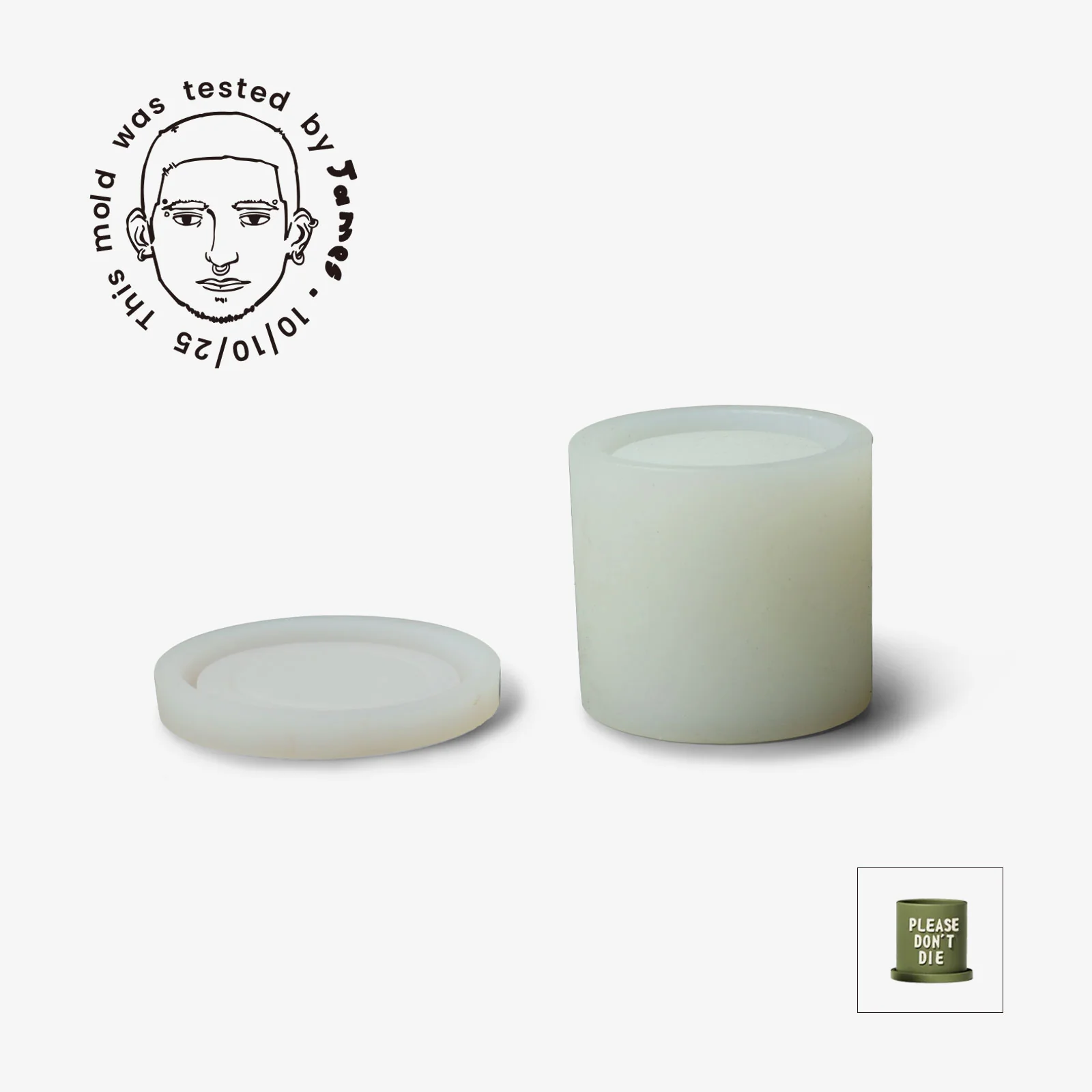 Love Grows Here Concrete Plant Pot Silicone Mold - Image 14