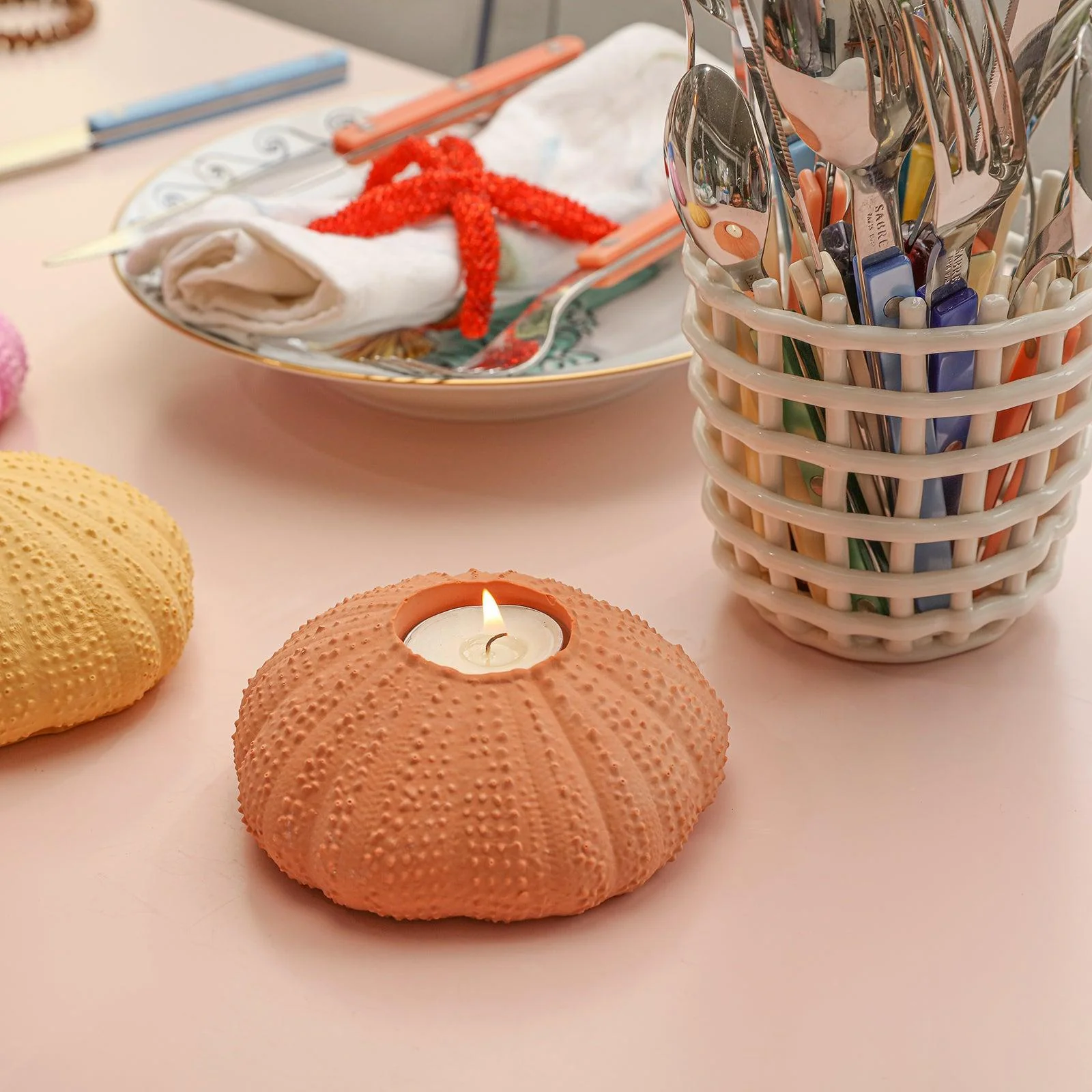 Sea Urchin Tealight Candle Holder Silicone Mold - Image 4