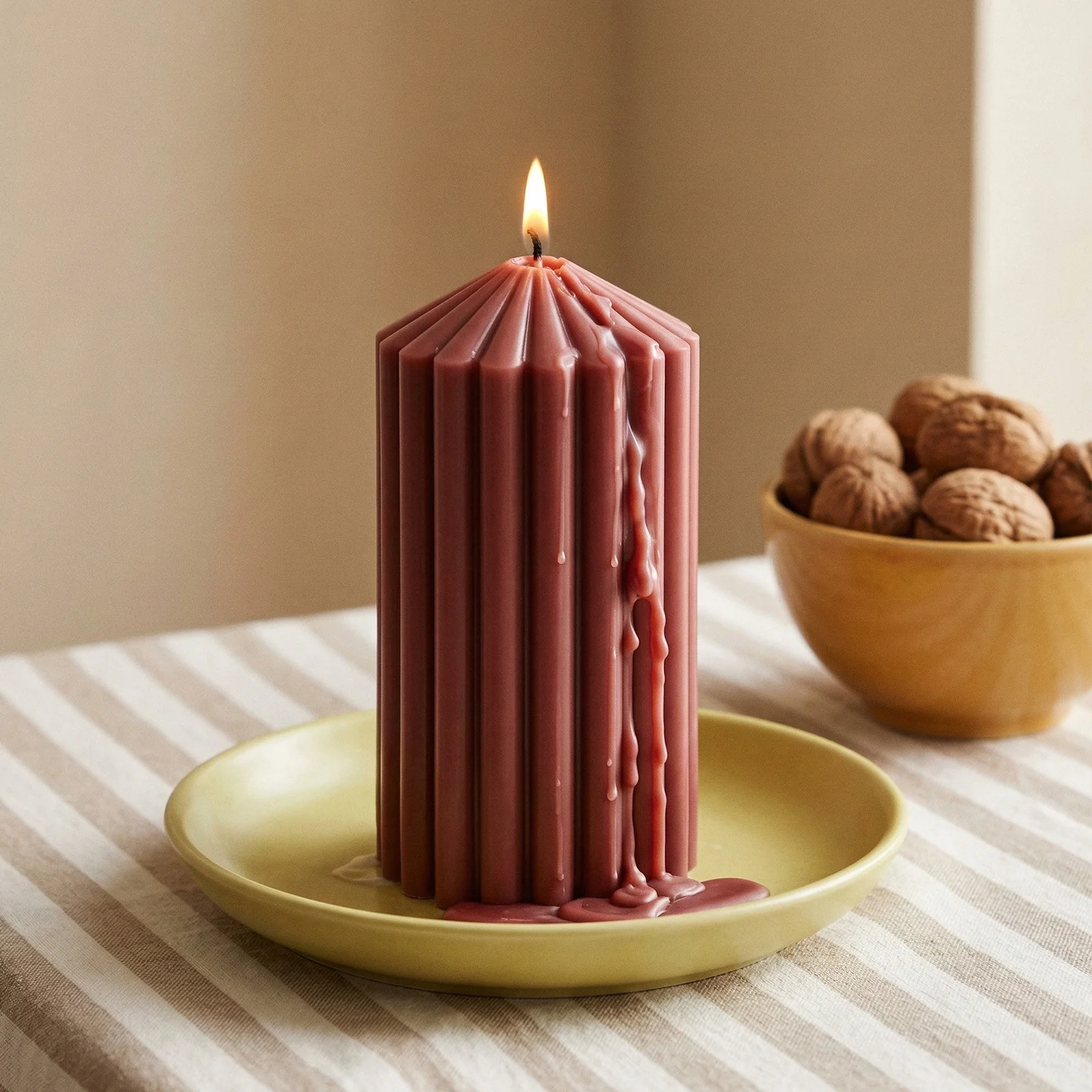 Serene Fluted Acrylic Pillar Candle Mold - Image 3