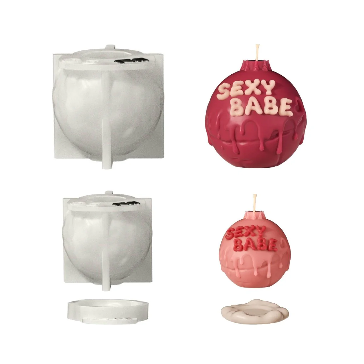SEXY BABE Boomy Love Candle Silicone Mold Collection - Image 12