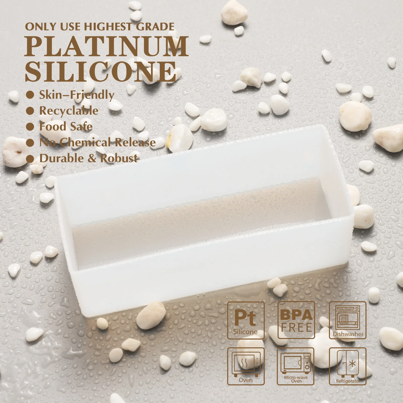 Soap Silicone Molds Loaf Bar Mould Liner for 29oz - Image 3