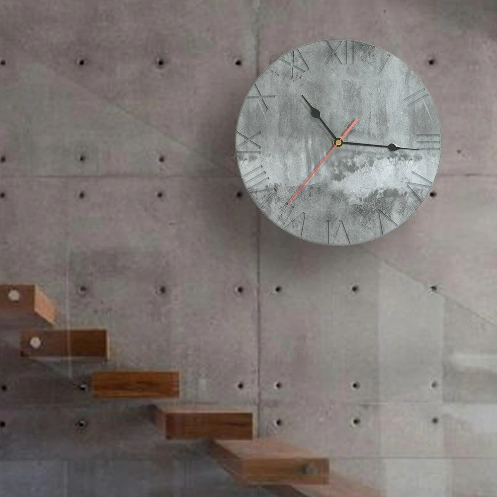 Concrete Roman Numerals Wall Clock Silicone Mold - Image 3