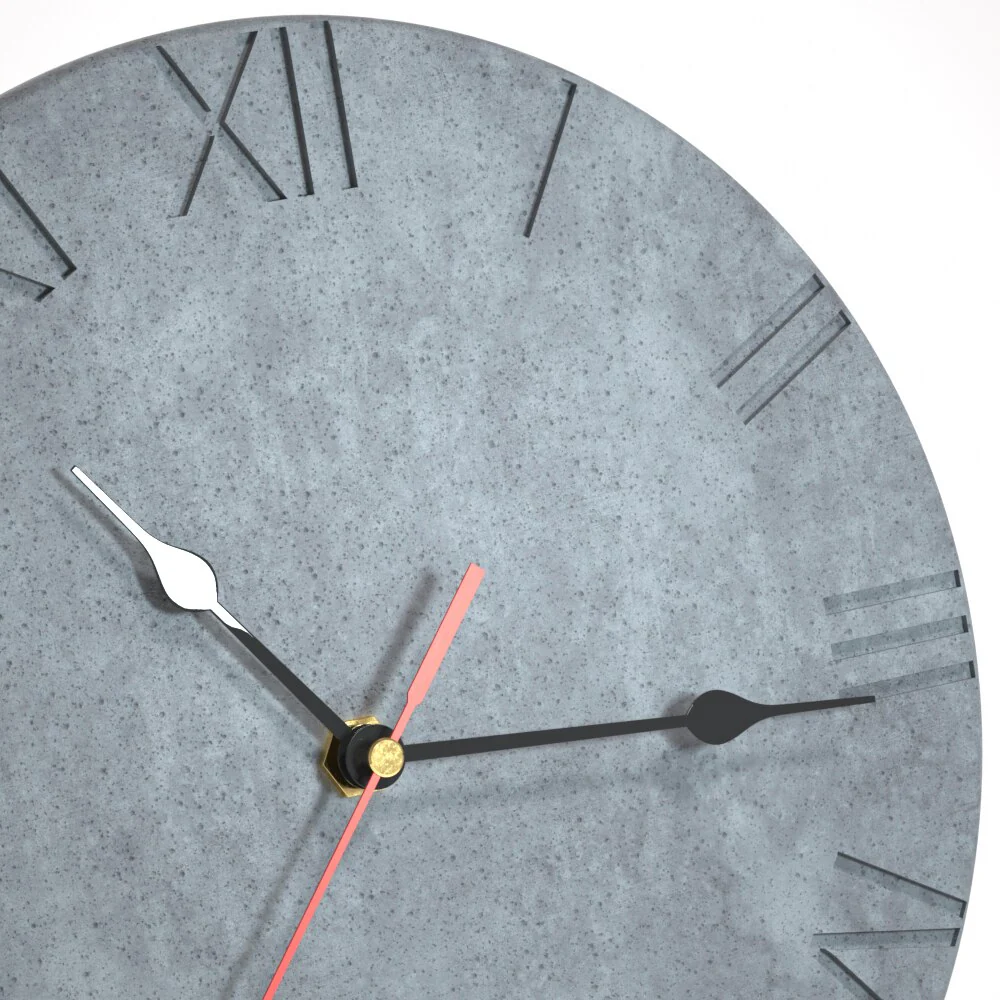 Concrete Roman Numerals Wall Clock Silicone Mold - Image 4