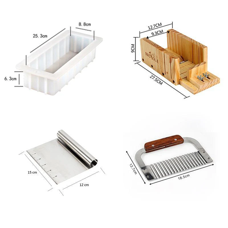 10-inc Silicone Loaf Soap Mold Cutters Combo Tool Set - Image 2