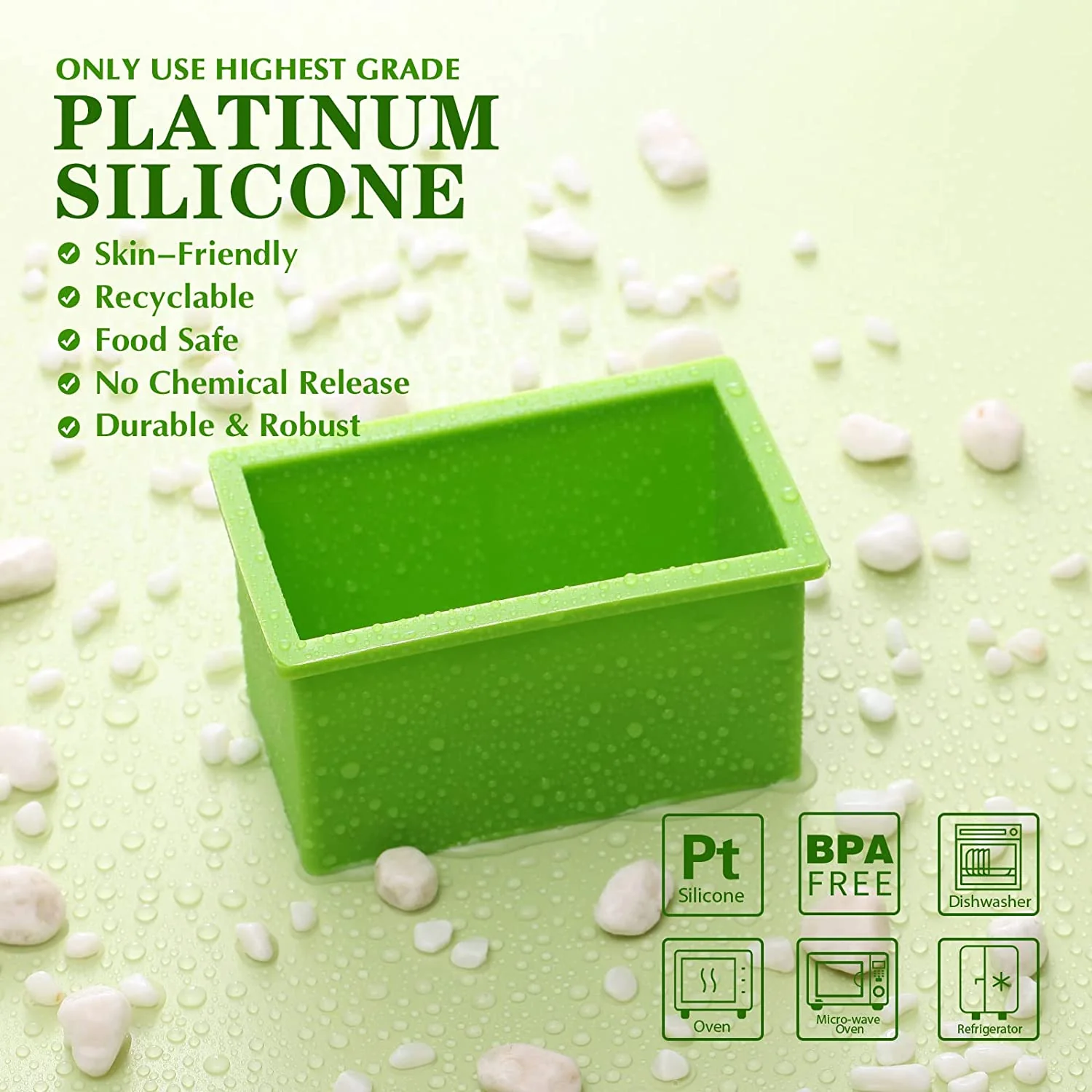 Silicone Soap Molds Small Slab Loaf Bar Mould - Image 2
