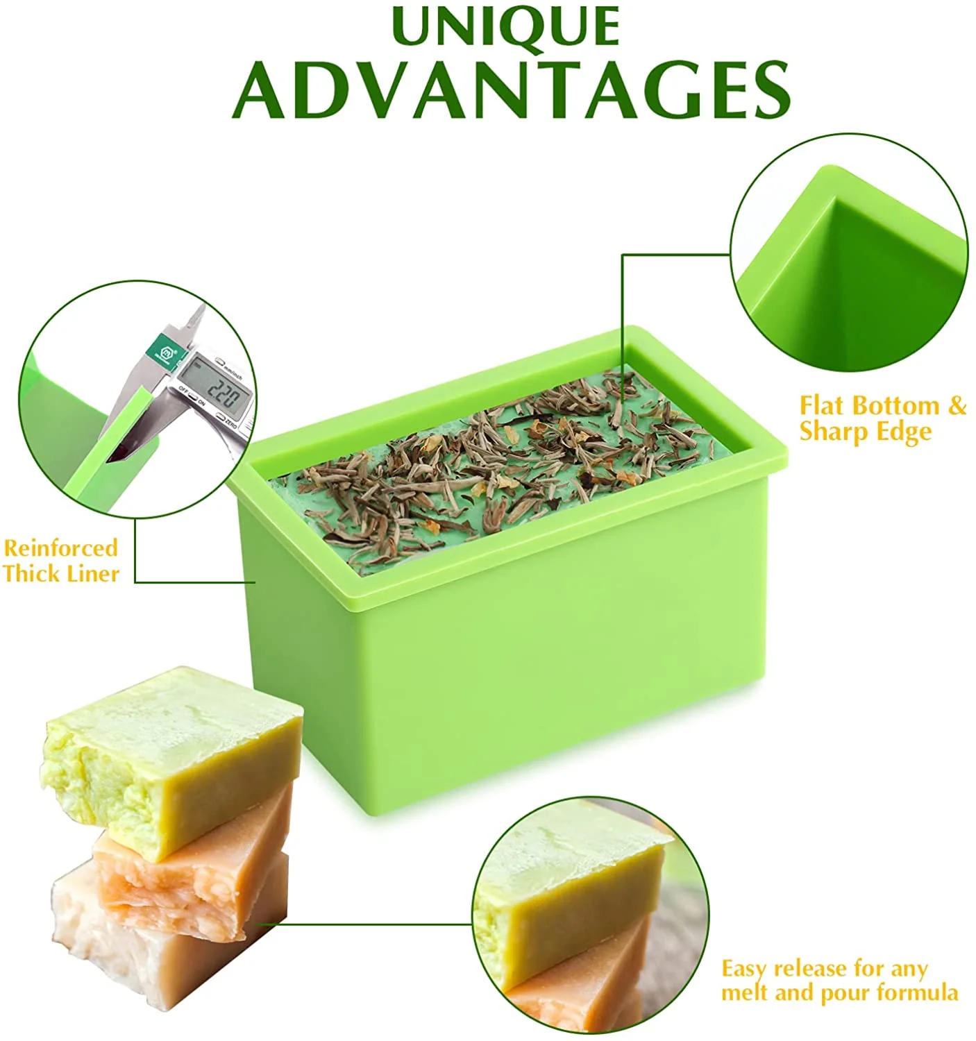 Silicone Soap Molds Small Slab Loaf Bar Mould - Image 5