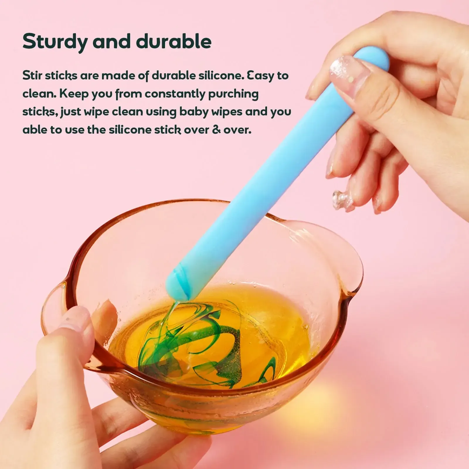 3 Pieces Silicone Stir Stick for Mixing Resin Epoxy Jesmonite - Image 5