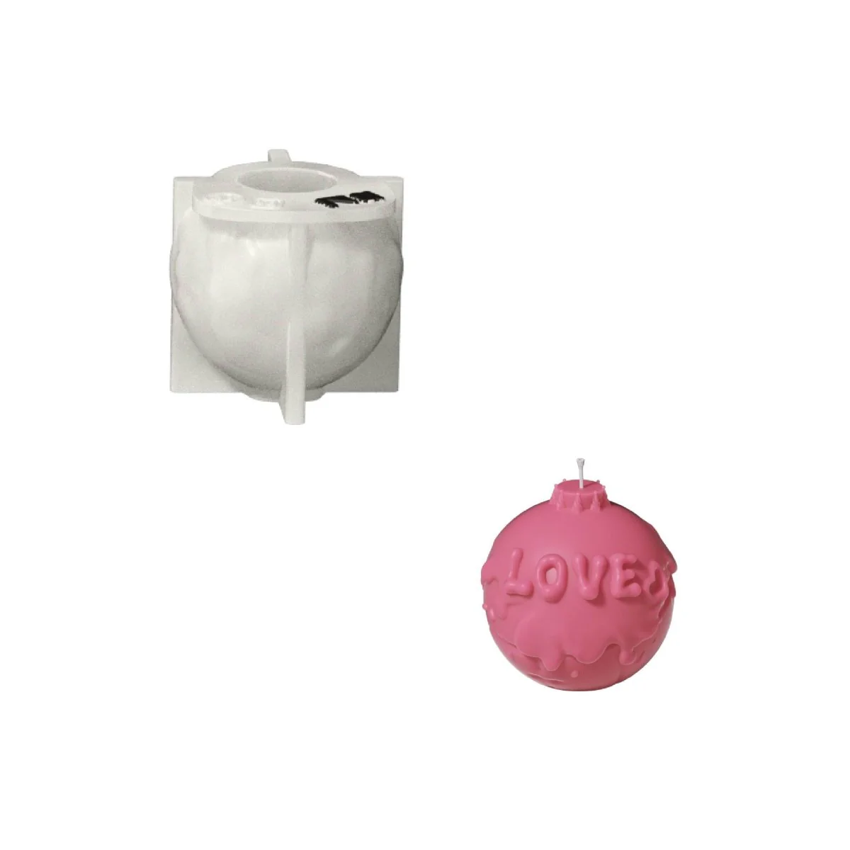 Small Boomy Love Candle Silicone Mold Collection - Image 15