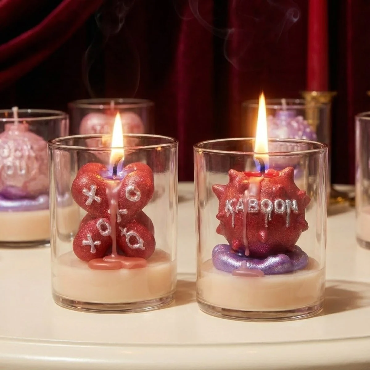 Small Boomy Love Candle Silicone Mold Collection - Image 2
