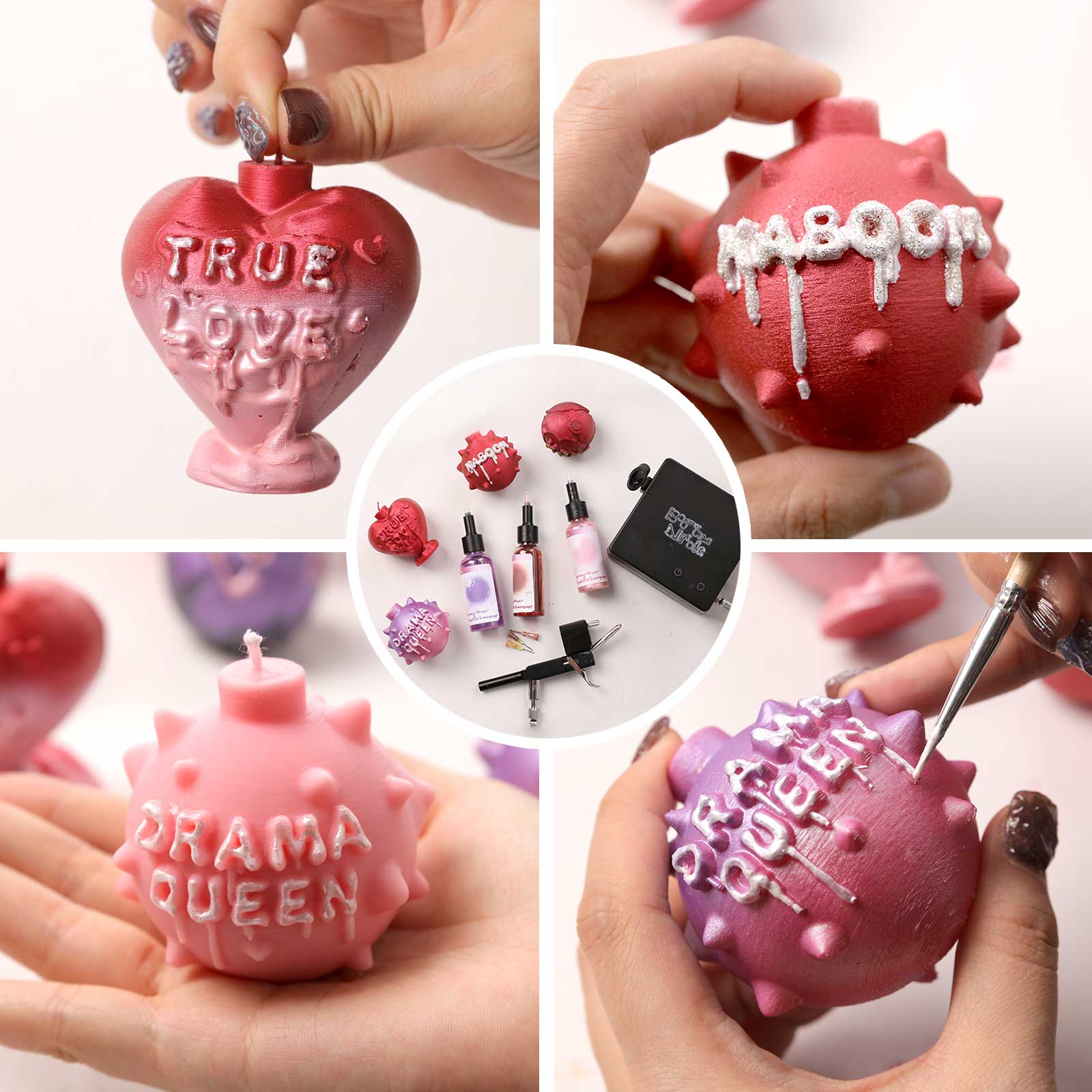 Small Boomy Love Candle Silicone Mold Collection - Image 8