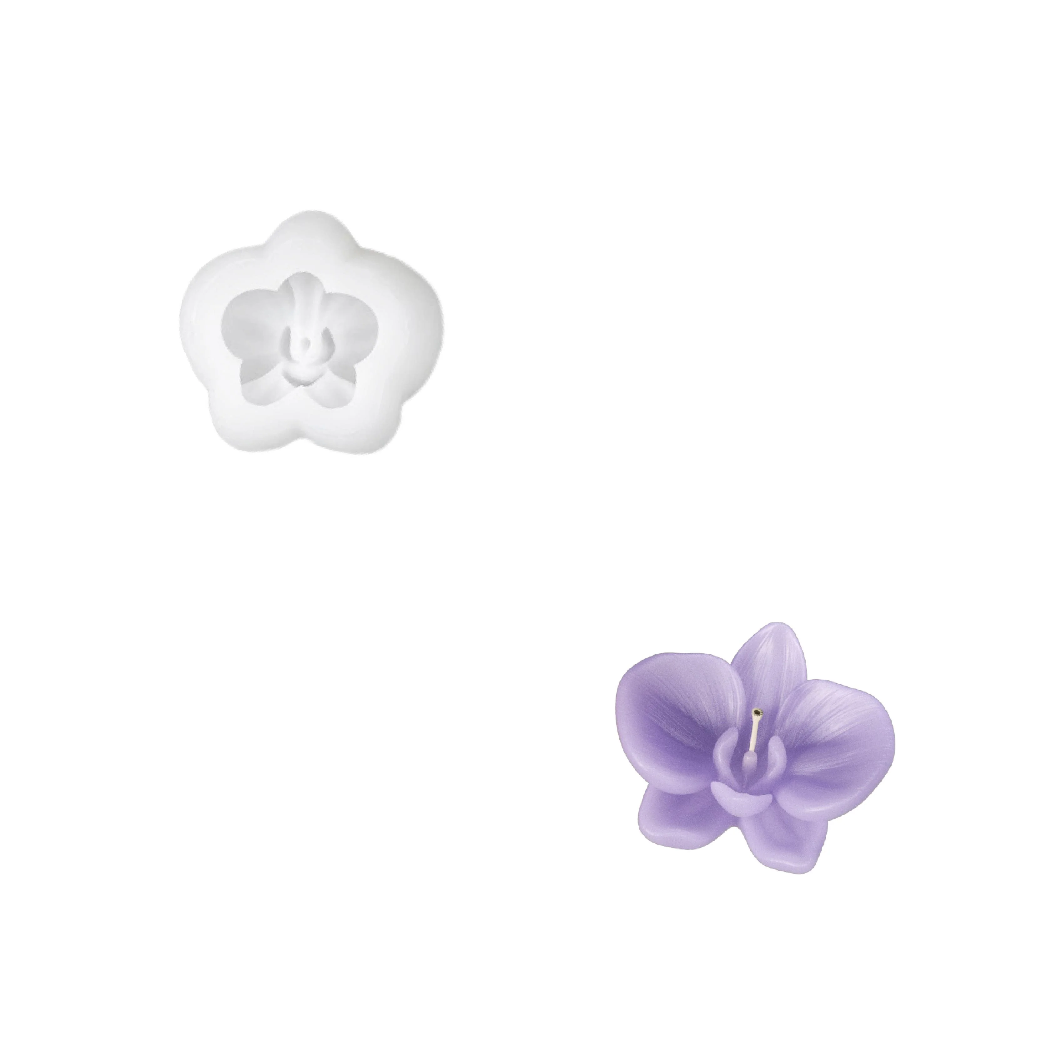 Small Dreamy Orchid Candle Silicone Mold - Image 10