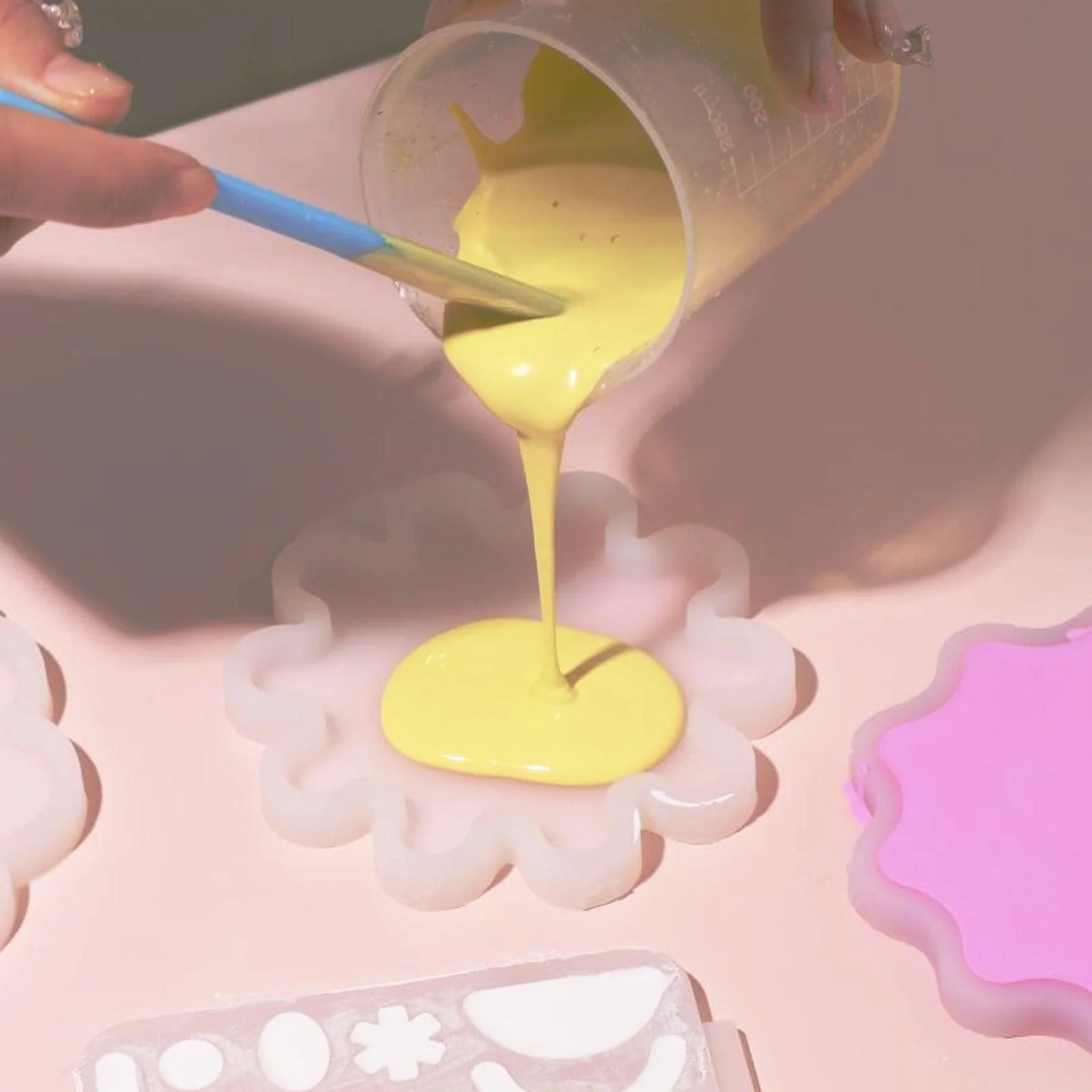 Smiley Coaster Concrete Silicone Mold - Image 3