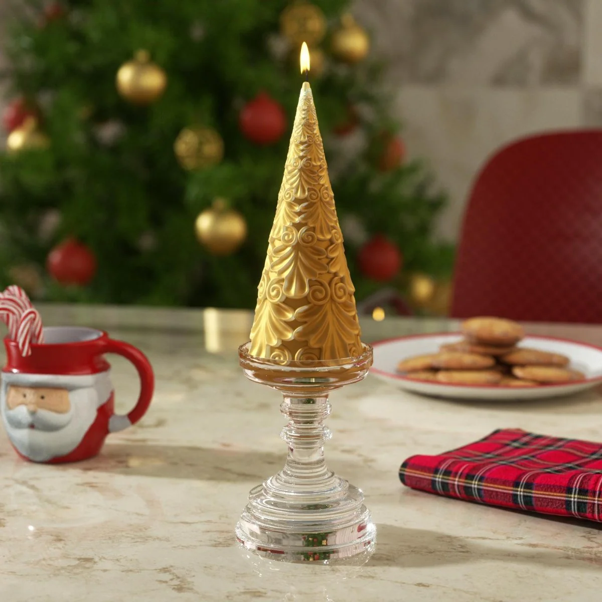 Relief Christmas Tree Candle Silicone Mold - Image 7