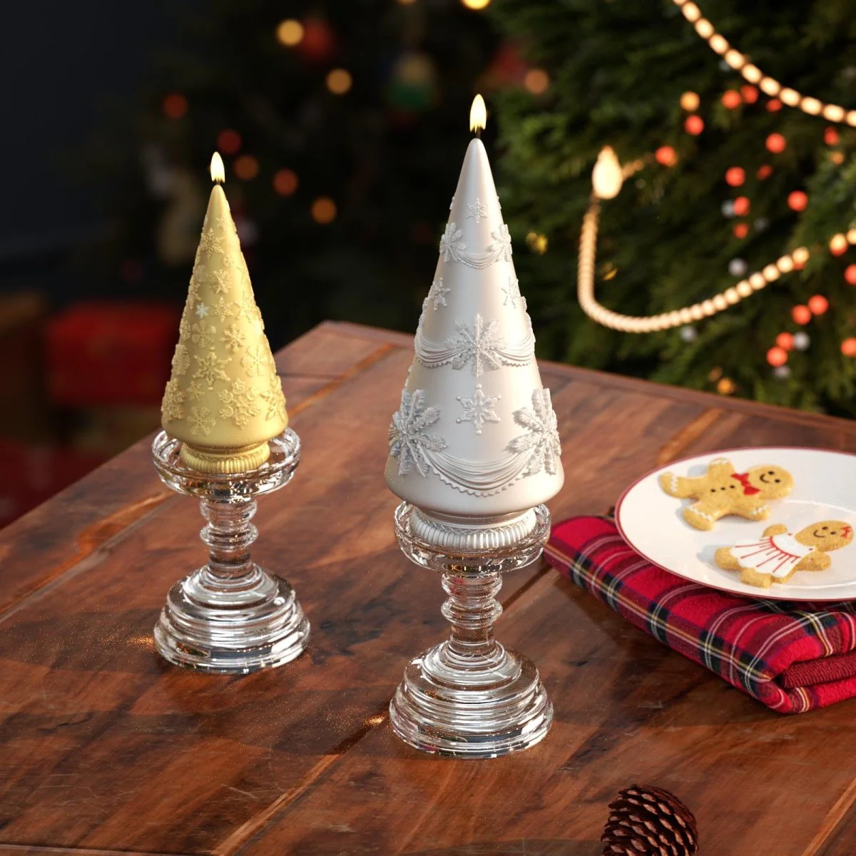 Winter Whimsy Snowflake Christmas Tree Silicone Mold Collection - Image 5