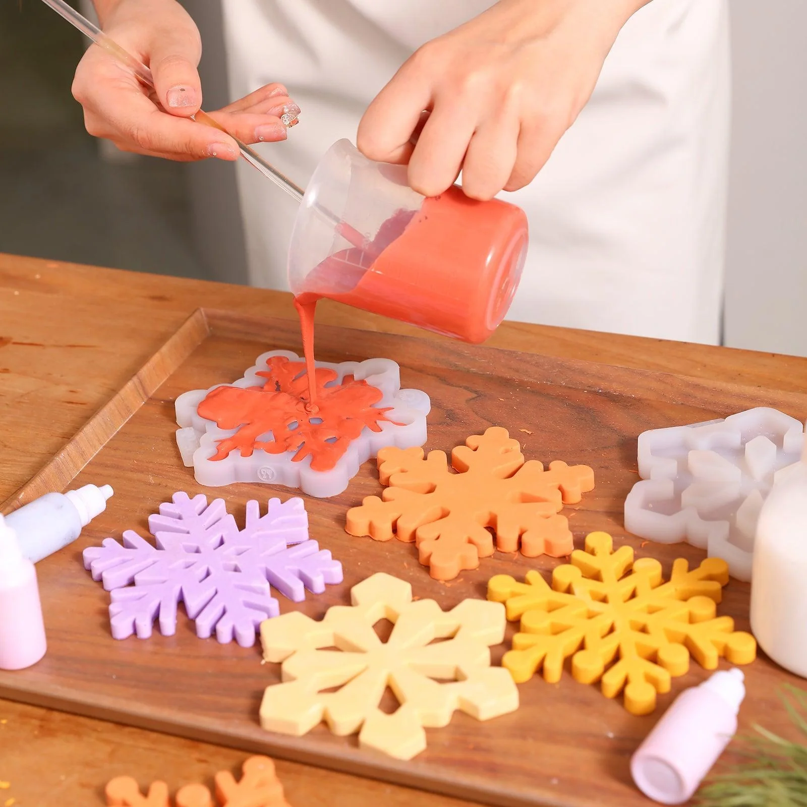 Christmas Snowflakes Shape Coaster Silicone Mold - Image 3