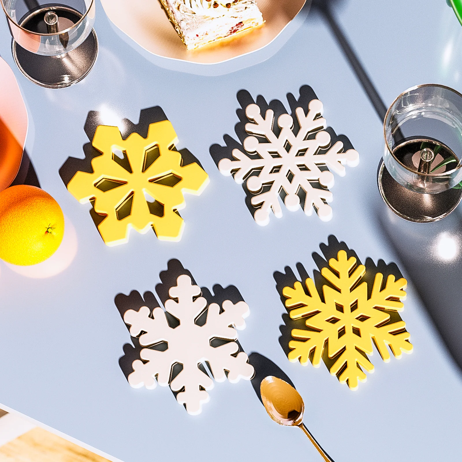 Christmas Snowflakes Shape Coaster Silicone Mold - Image 4
