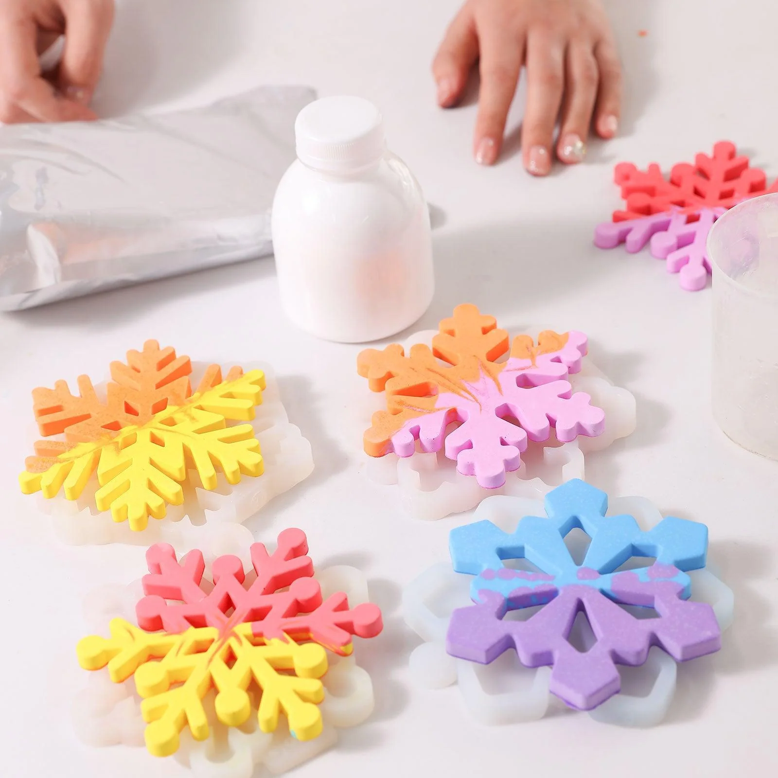 Christmas Snowflakes Shape Coaster Silicone Mold - Image 6