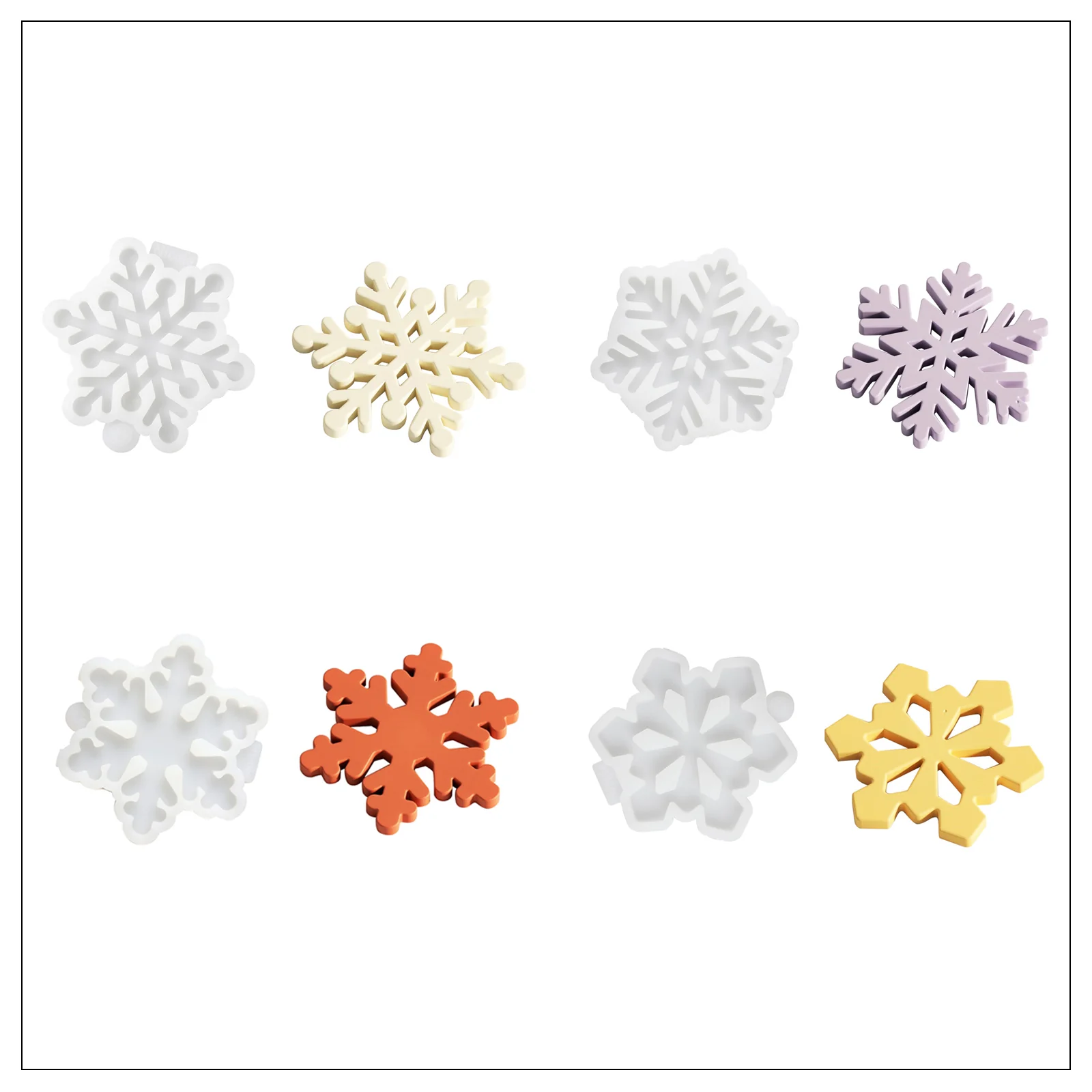 Christmas Snowflakes Shape Coaster Silicone Mold - Image 8