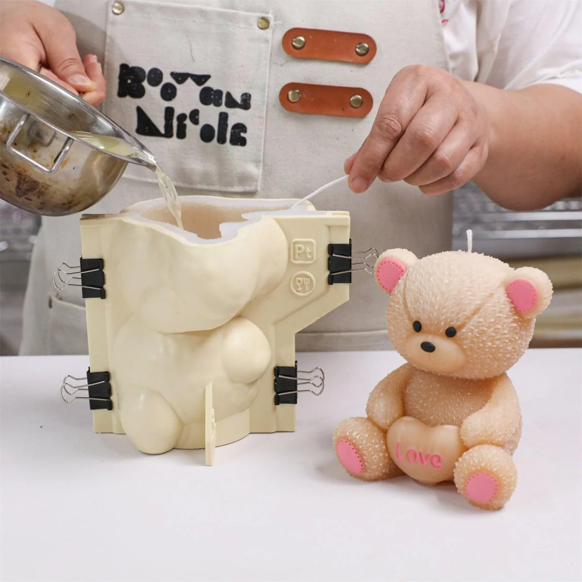 Snuggleheart Bear Candle Silicone Mold - Image 4