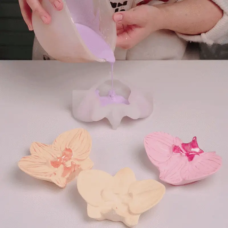 Soft Orchid Incense Holder Silicone Mold - Image 11