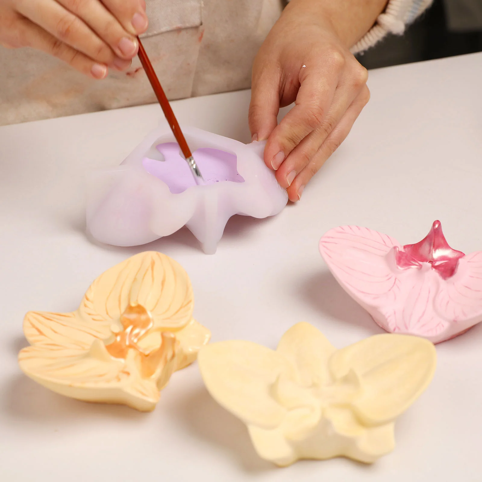 Soft Orchid Incense Holder Silicone Mold - Image 5