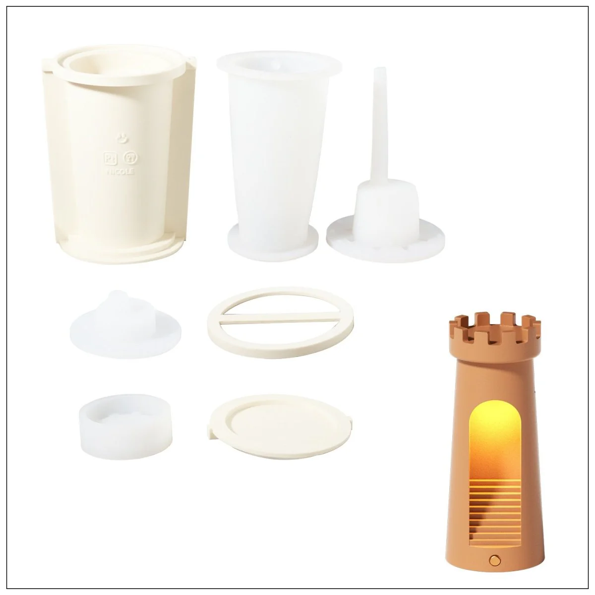 Nautical Lighthouse Dimmable Rechargeable Table Lamp Silicone Mold and Accessories - Image 13