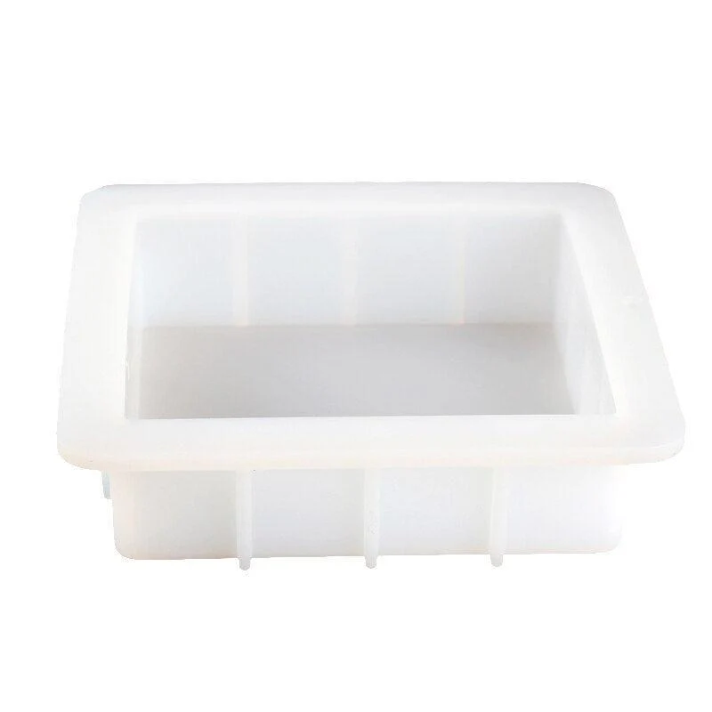 Square Silicone Soap Mold White Handmade Loaf Mould - Image 4