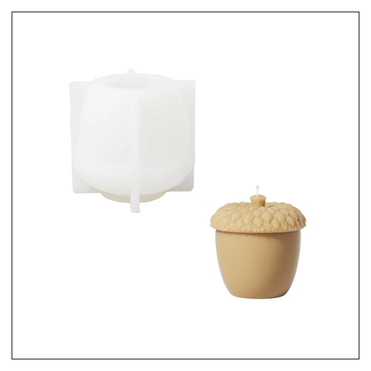 Squirrel’s Treasure Acorn Nut Candle Silicone Mold - Image 11