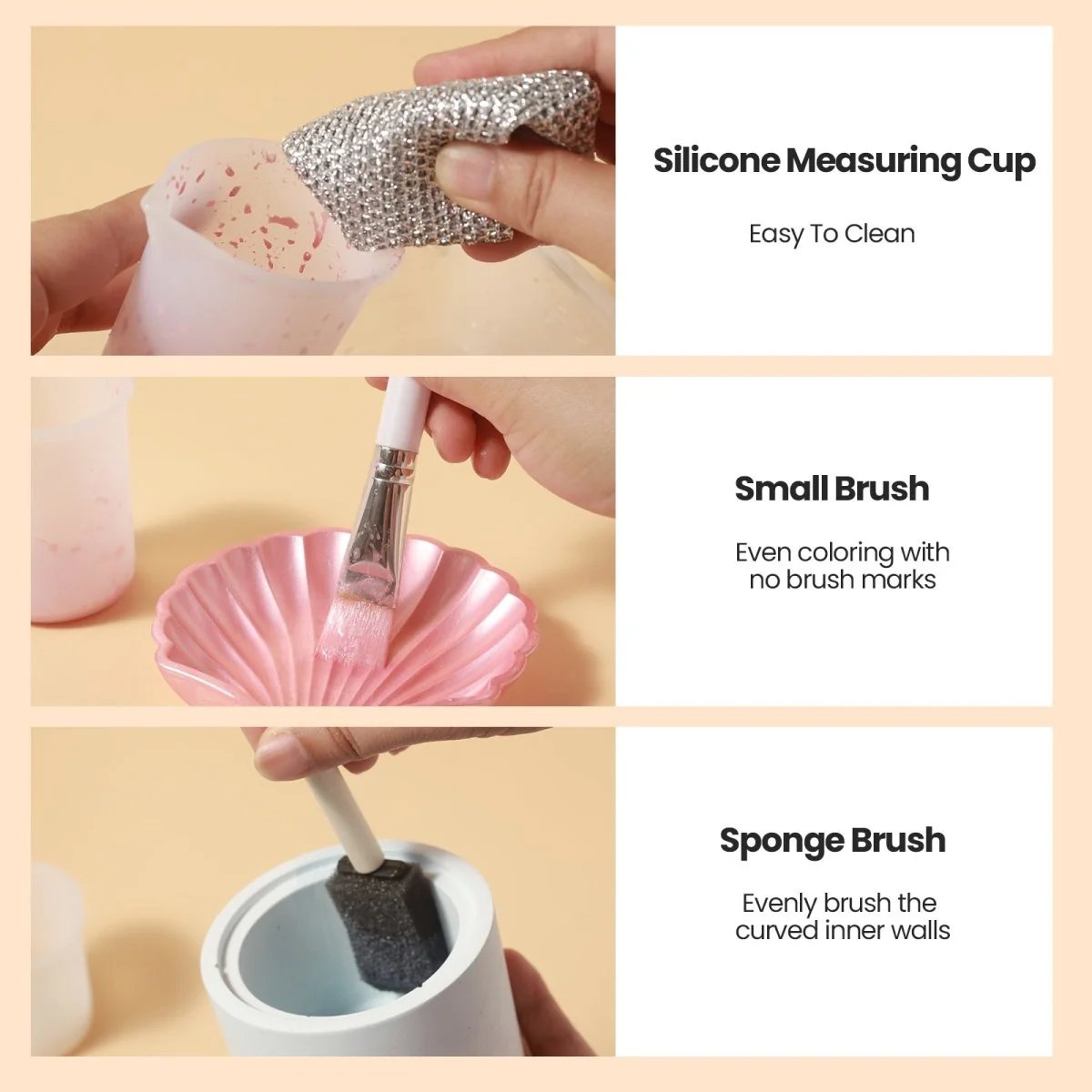 Glitter Colorable Acrylic Gloss Sealer Varnish with  Mica Powder Kit-4 of Pearlescent Whites - Image 6