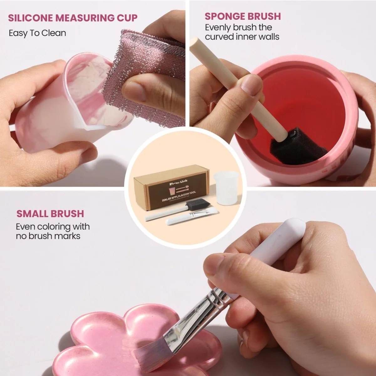 Glitter Colorable Acrylic Gloss Sealer Varnish with Mica Powder Kit-6 of Spring Summer Vibe - Image 8