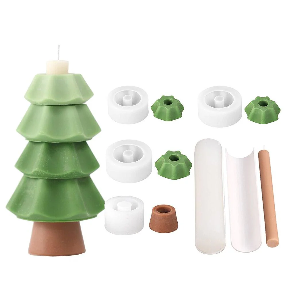Christmas Themed Building Blocks Stackable Modular Candle Silicone Mold - Image 20