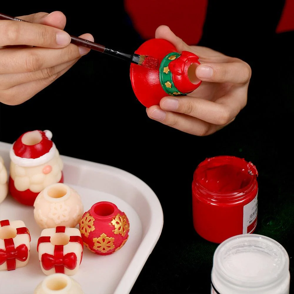 Christmas Themed Building Blocks Stackable Modular Candle Silicone Mold - Image 4