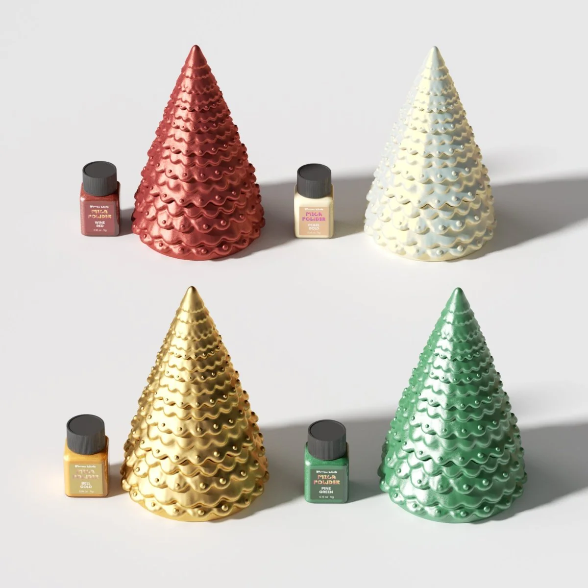 Gleaming Stacking Christmas Tree Candle Jar Silicone Mold - Image 8