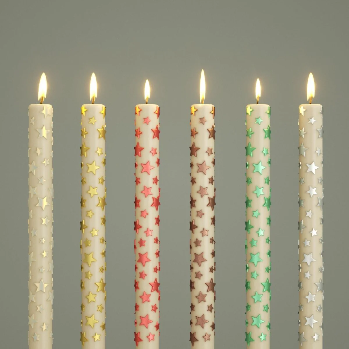 Star of Wishes Taper Candle Silicone Mold - Image 4