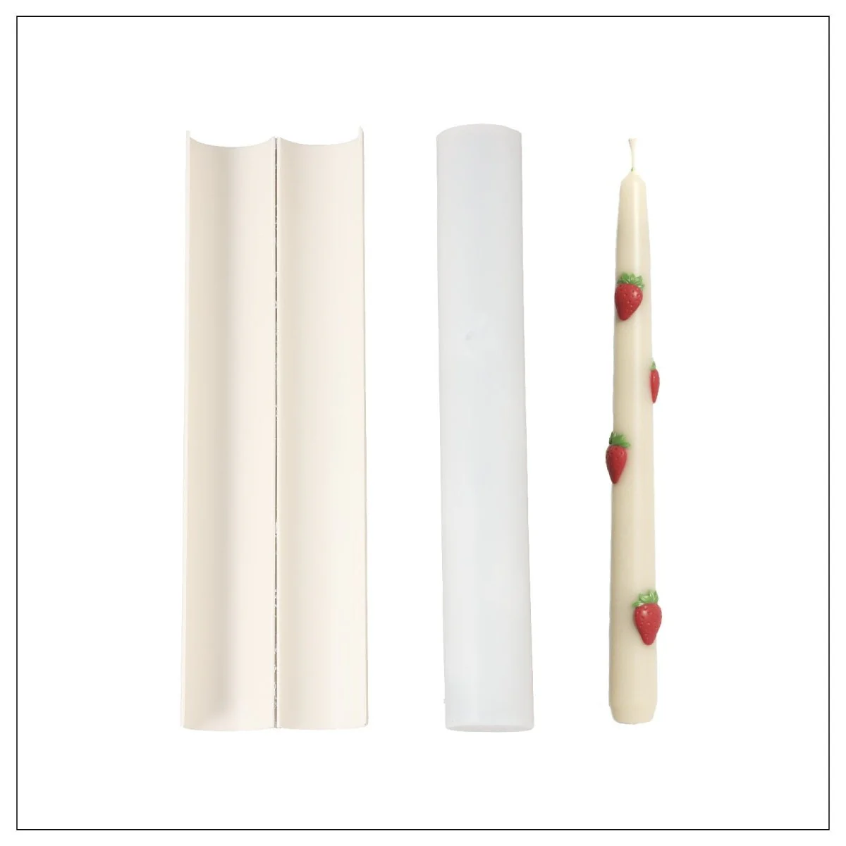 Strawberry Dreamlight Taper Candle Silicone Mold - Image 11
