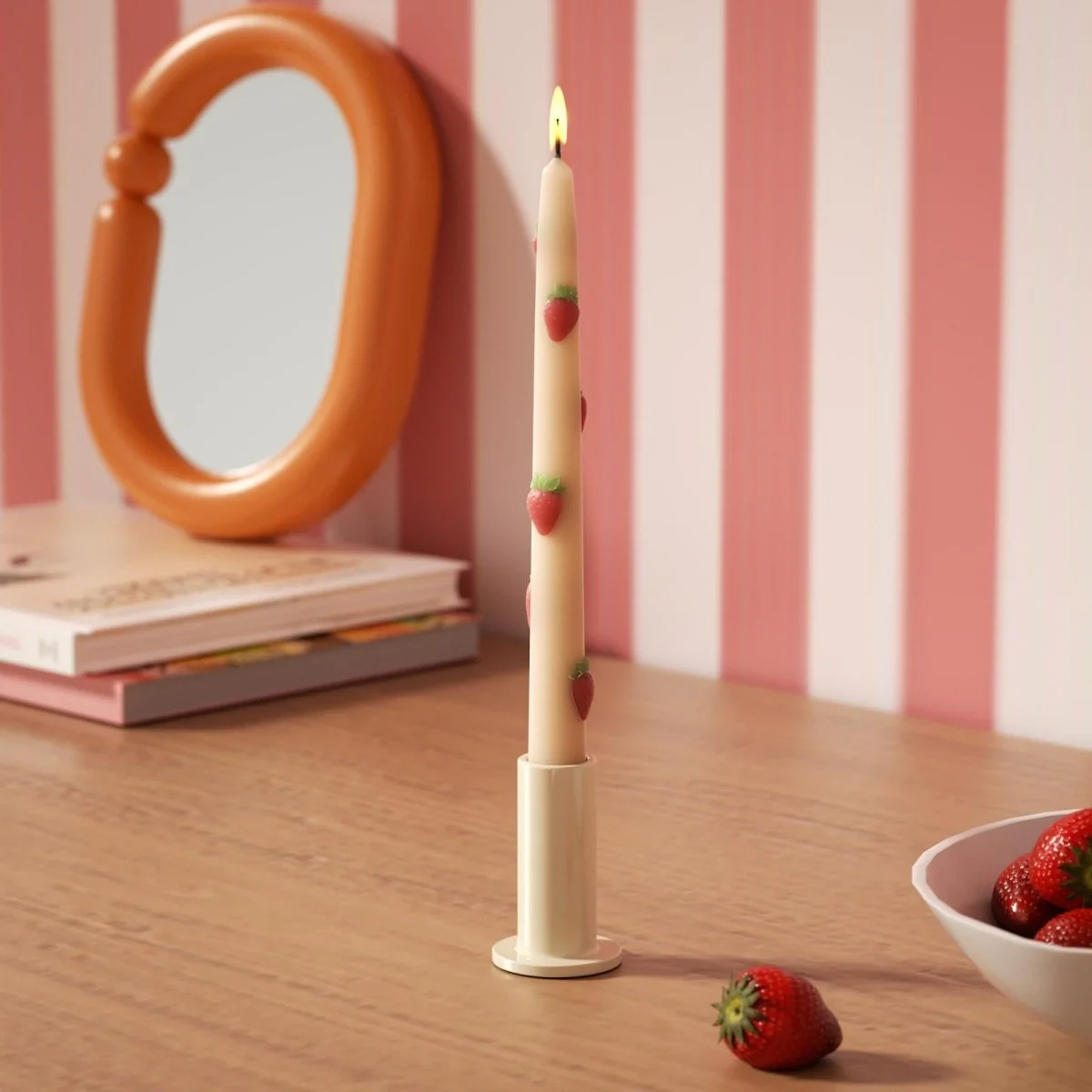 Strawberry Dreamlight Taper Candle Silicone Mold - Image 4