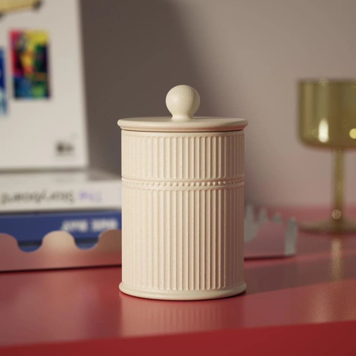 Striped Silhouette Candle Jar Silicone Mold & 9 oz Candle Refill Silicone Mold - Image 4